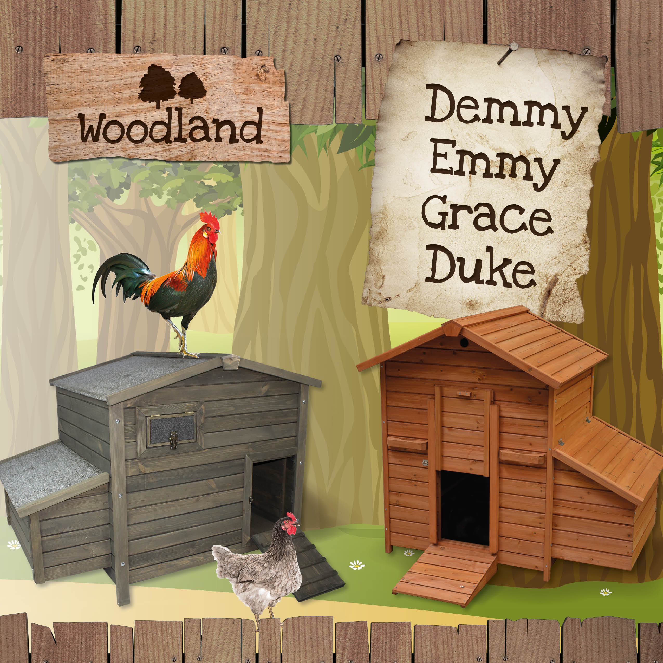 The new Woodland chicken coops